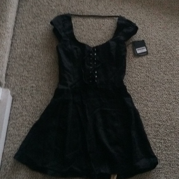 NWT Reformation black corset lace up sun dress - Picture 5 of 7